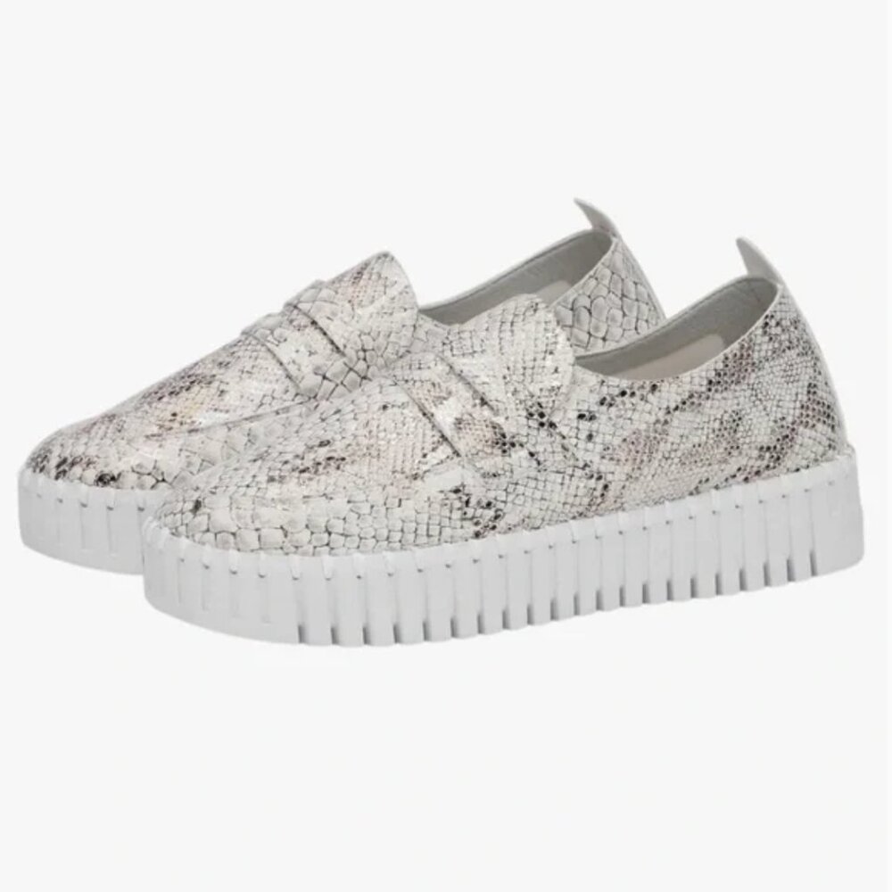 Ilse Jacobsen Tulip Flats Platform Loafer With Snakeskin size 39